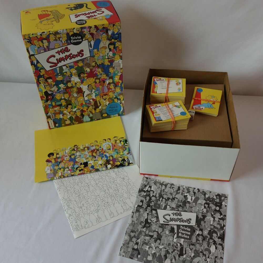 The Simpson's Trivia Board Game First Edition Set 2001 Complete!